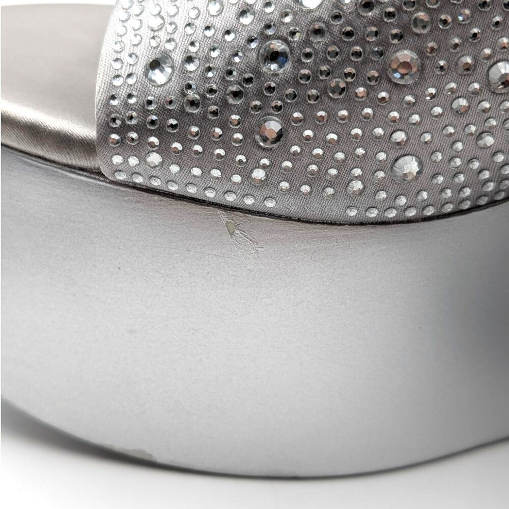 Ninety Union Bahamas Embellished Platform Sandal Women's Silver Size US9 EU40 - Picture 11 of 12